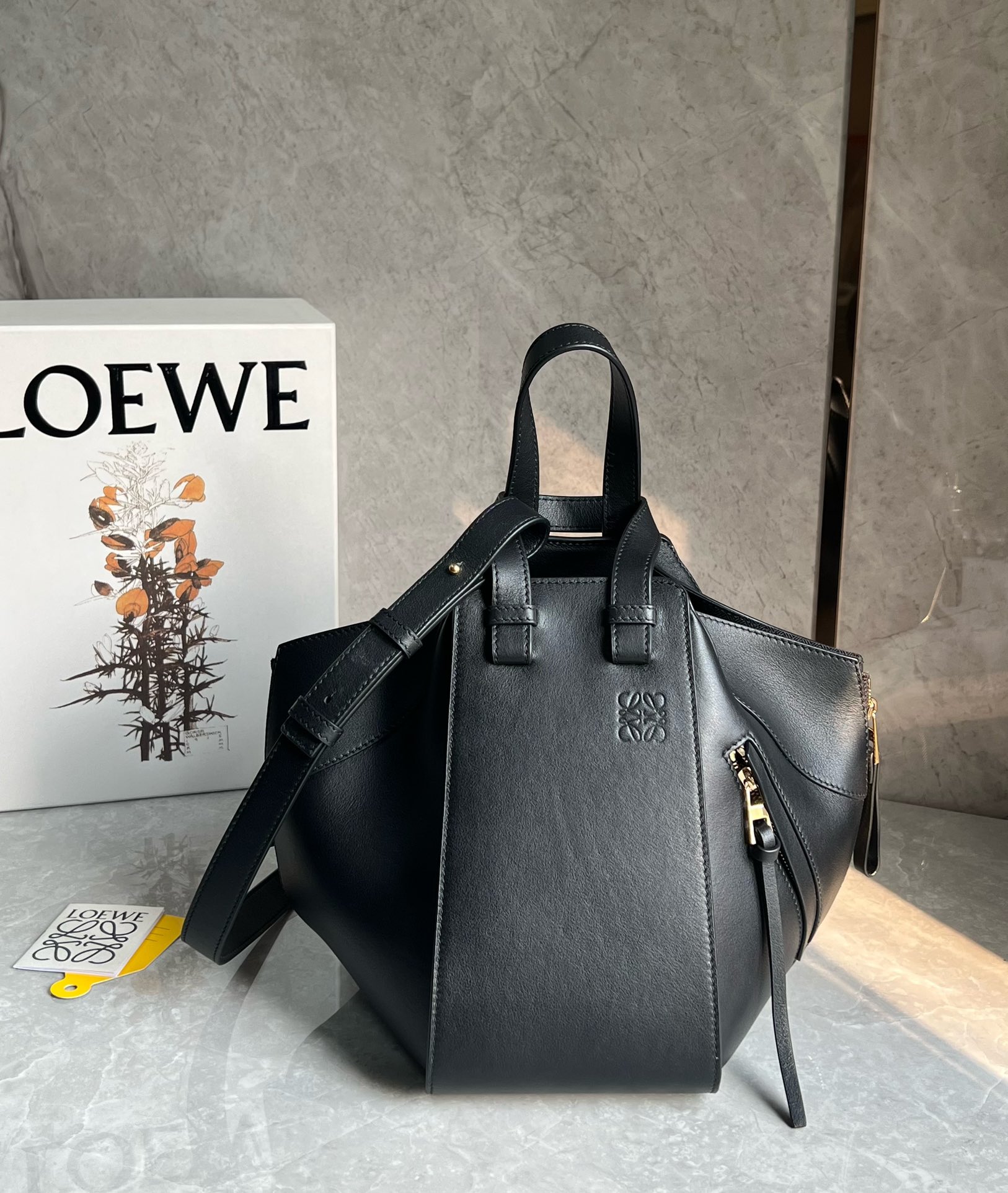 Loewe Small Hammock Bag in Classic Calfskin Black